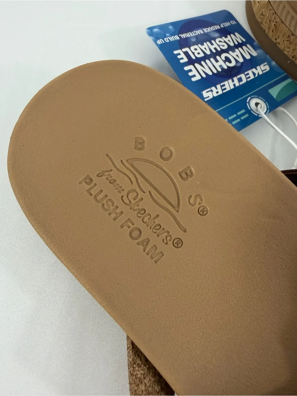 💐NWT BOBS from Skechers Brown Faux Leather Slide Sandals
